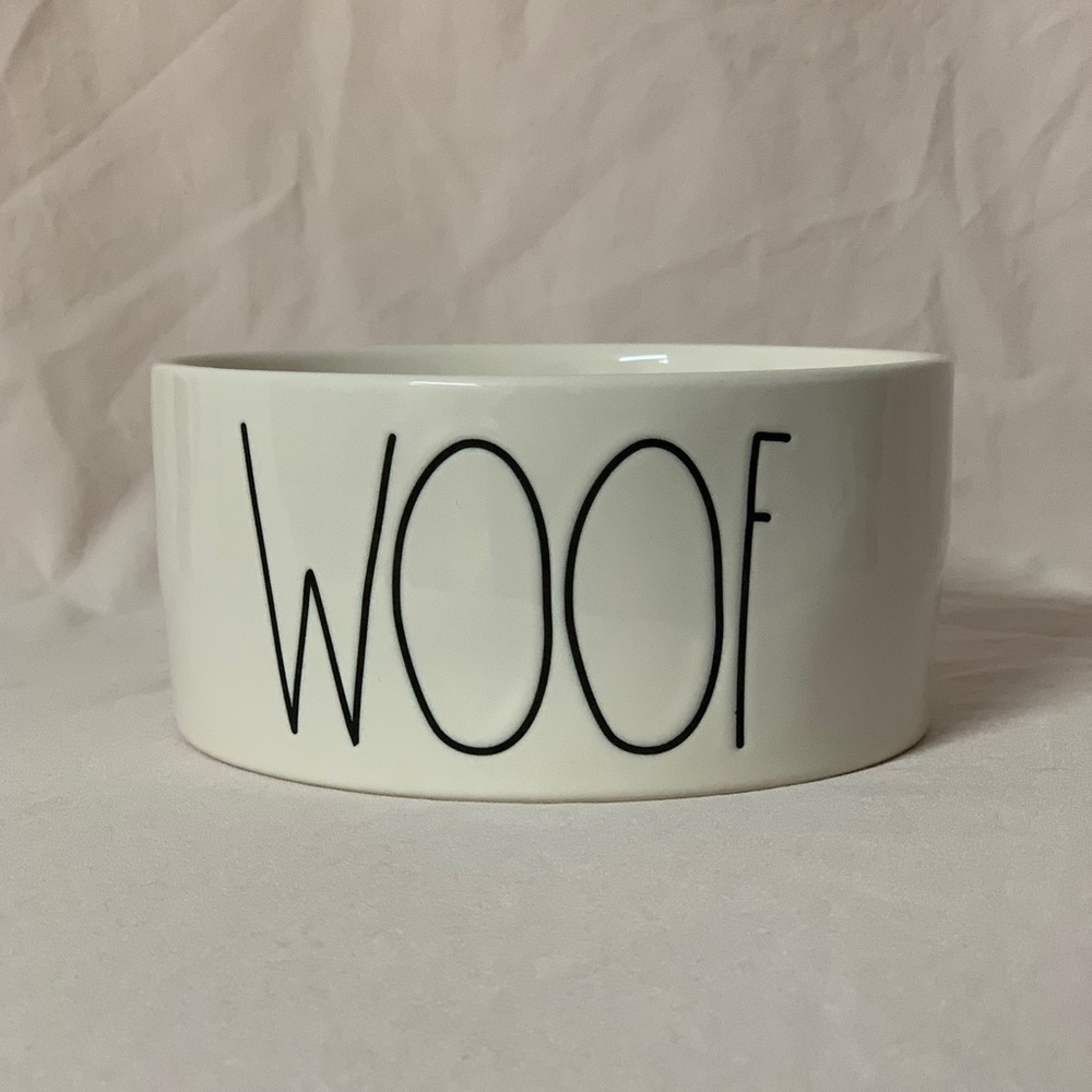 NEW Rae Dunn “WOOF” Pet Dog Bowl